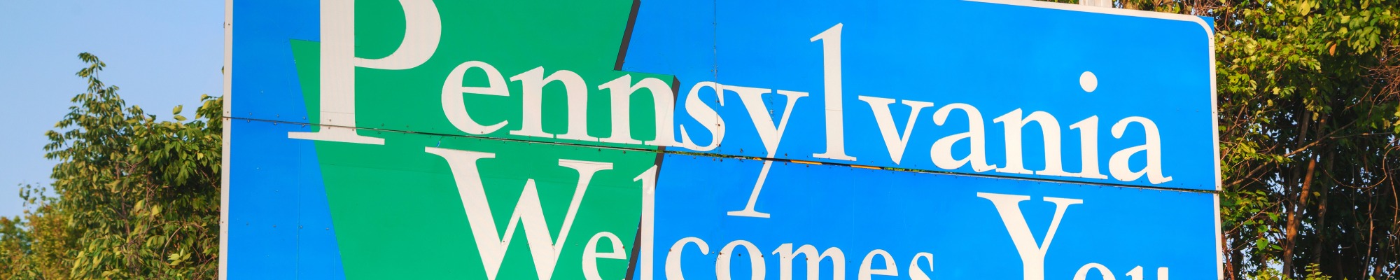 welcome to pennsylvania sign