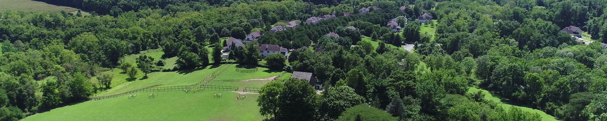 arial view of a cluster development