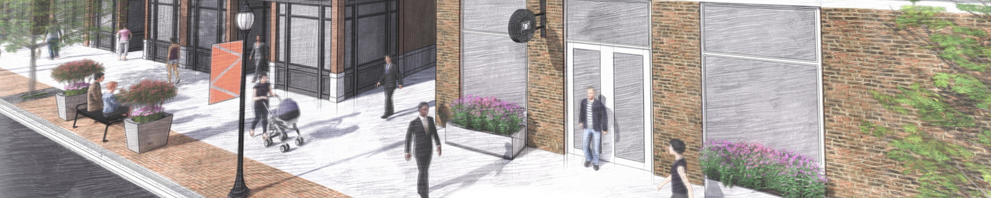 sketch of a main street