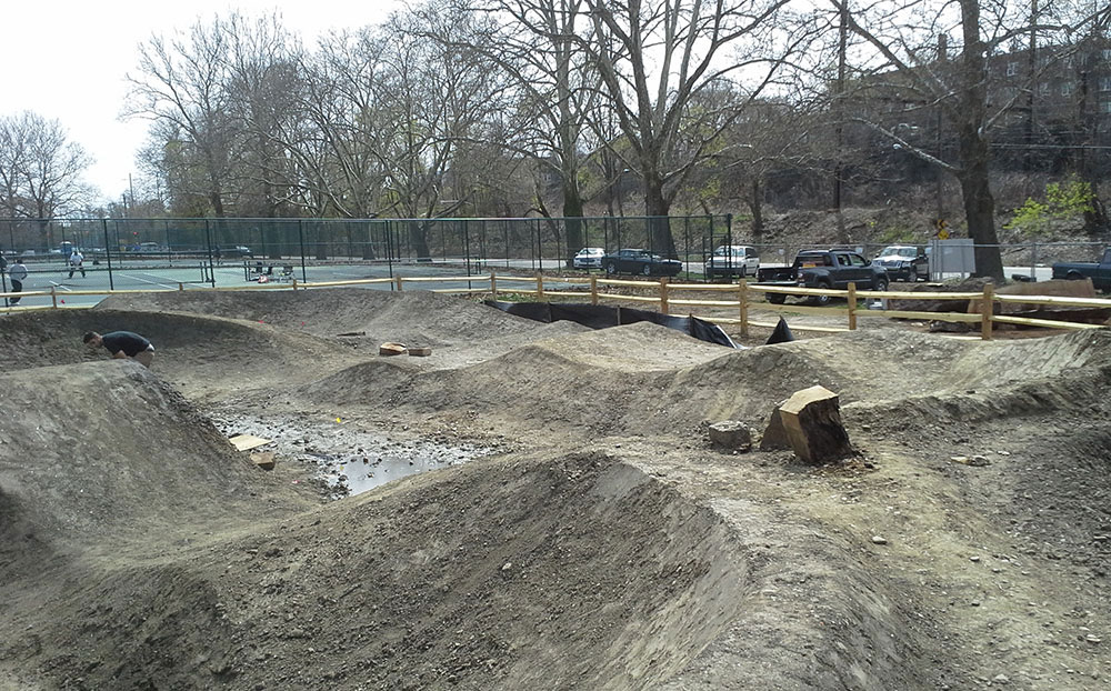 construction of a bike park