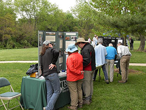 people at an event table